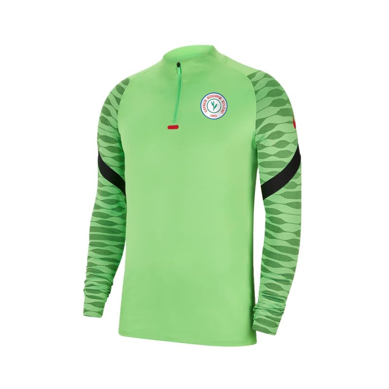 CW5858-398 Nike Erkek Yeşil Futbol Uzun Kollu Tişört